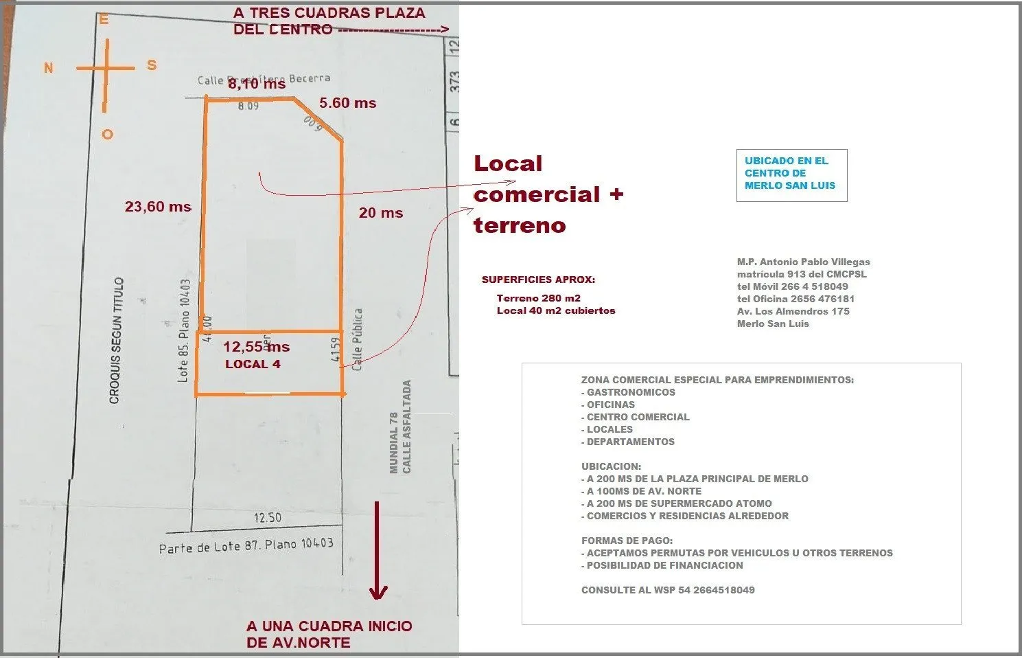 Foto 1 de LOCAL COMERCIAL 1 baño en VENTA en MERLO , SAN LUIS